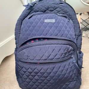 Vera Bradley navy blue campus backpack